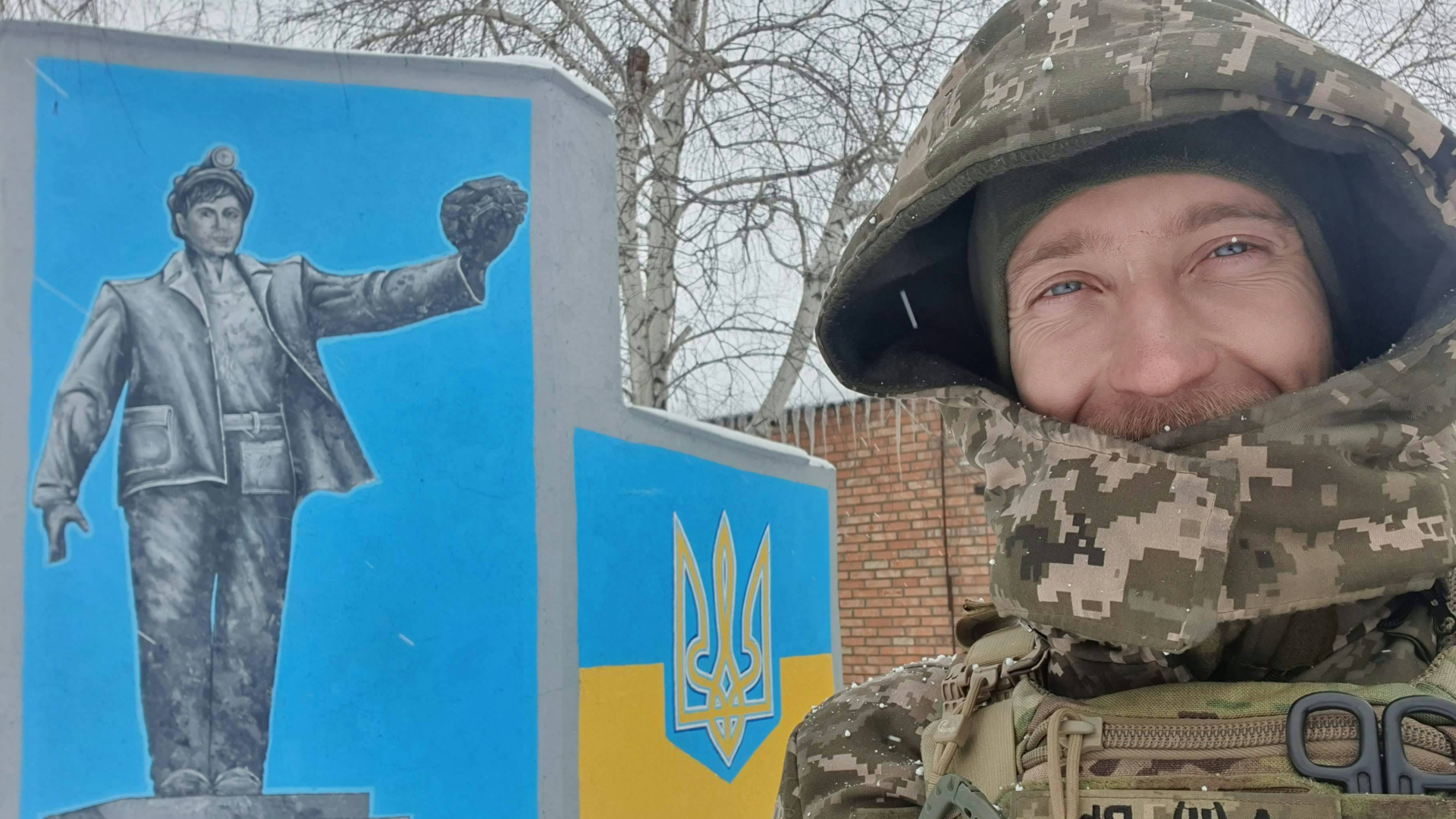 Photo near a mine in Donetsk region